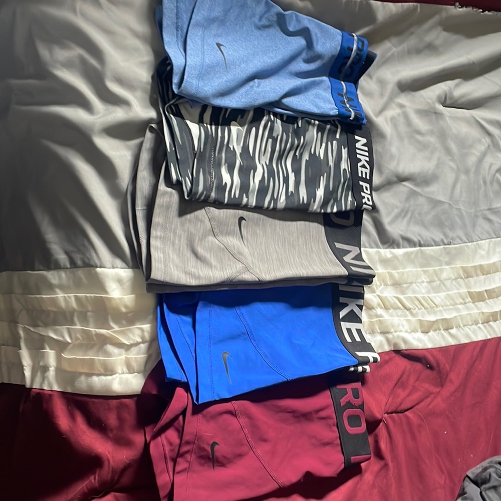 Pack of women’s Nike pro shorts all in size xs or small.